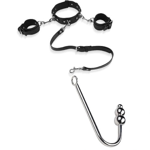 with and Collar Elegant 5334 Hook Anal Beaded Cuffs 0727